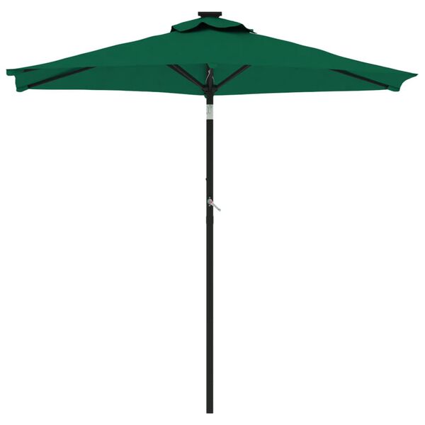 vidaXL Garden Parasol with Steel Pole Green 225x225x212 cm