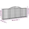 vidaXL Arched Gabion Basket 300x30x100/120 cm Galvanised Iron