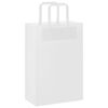 vidaXL Paper Bags 50 pcs with Handles White 21x11x31 cm