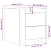 vidaXL Bedside Cabinet Smoked Oak 45x50x50 cm Engineered Wood