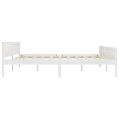 vidaXL Bed Frame Solid Pinewood White 200x200 cm