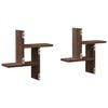 vidaXL Wall Shelves 2 pcs Brown Oak 38x12x38 cm Engineered Wood
