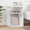 vidaXL End Table High Gloss White 39.7 x 39.7 x 60 cm Engineered Wood