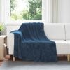 vidaXL Throw Blanket Navy Blue 150 x 200 cm Fleece