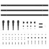 vidaXL Sliding Cabinet Door Kit 244 cm Carbon Steel