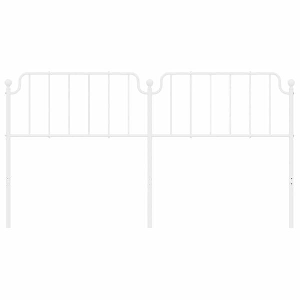 vidaXL Metal Replace Headboard White 180 cm