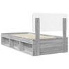 vidaXL Bed Frame Grey Sonoma 100 x 200 cm Solid Pine Wood