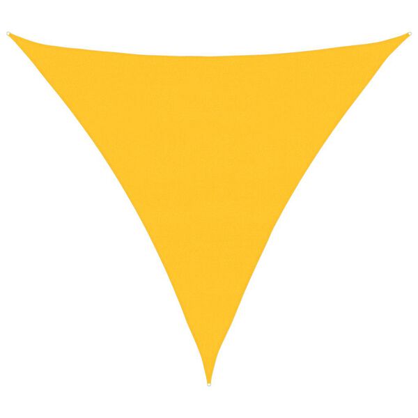 vidaXL Sunshade Sail 160 g/m&sup2; Triangular Yellow 6x6x6 m HDPE