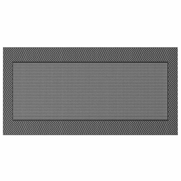 vidaXL Outdoor Rug Chevron ARAKIL Black and Grey 600 x 300 cm