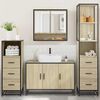 vidaXL 4&nbsp;Piece Bathroom Furniture Set&nbsp;Sonoma Oak Engineered Wood