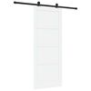 vidaXL Sliding Door White and Black 83 x 202 cm Solid Pine Wood