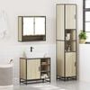 vidaXL 3 Piece Bathroom Furniture Set Sonoma Oak Engineered Wood