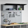 vidaXL Tool Cabinet and Pegboard Set 5 pcs Black 150 x 25 x 115 cm