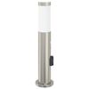 vidaXL Bollard Light with Sensor&Outlet 50 cm Stainless Steel IP44