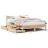 vidaXL Bed Frame with Drawers 160x200 cm Solid Wood Pine