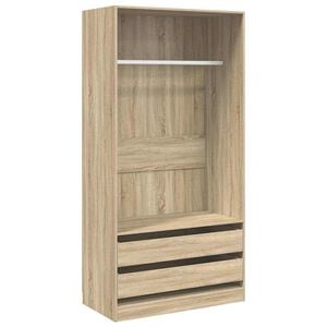 vidaXL Wardrobe Sonoma Oak 100x50x200 cm Engineered Wood