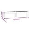 vidaXL 2-Seater Garden Bench Black 203.5x44x45 cm Solid Wood Pine