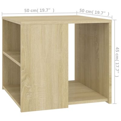 vidaXL Side Table Sonoma Oak 50x50x45 cm Engineered Wood