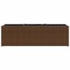 vidaXL Garden Planter with 3 Pots Brown 105x30x32 cm Poly Rattan