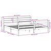 vidaXL Bed Frame with Headboard without Mattress 180x200 cm Super King