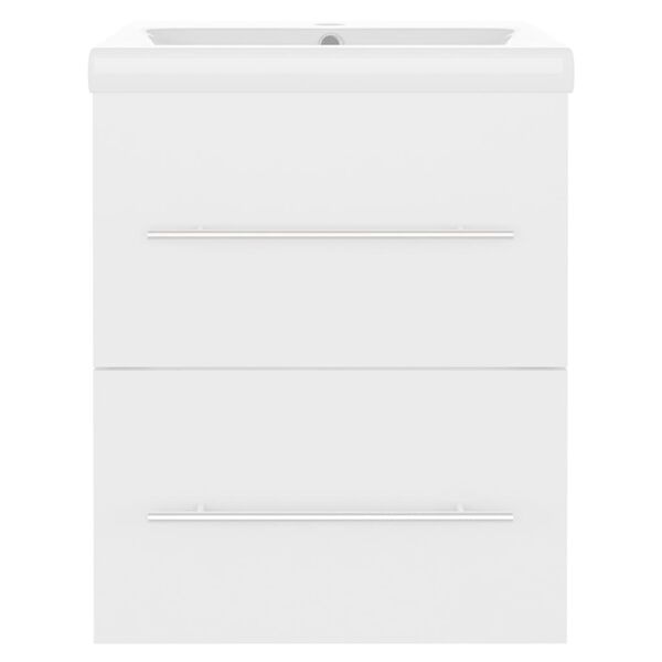 vidaXL Sink Cabinet with Built-in Basin White Engineered Wood