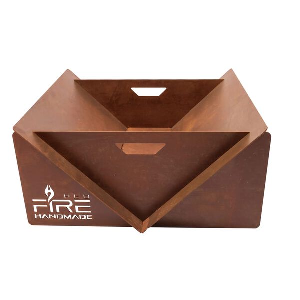 RedFire Handmade Fire Pit V Rust Steel
