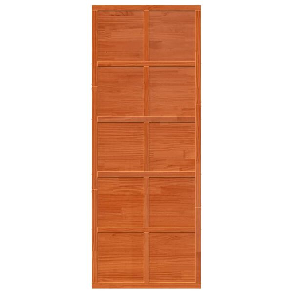 vidaXL Barn Door Wax Brown 80x208 cm Solid Wood Pine