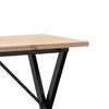 vidaXL Dining Table X-Frame 100x50x75.5 cm Solid Wood Pine and Steel