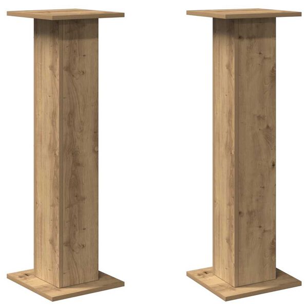 vidaXL Speaker Stands 2 pcs Artisian Oak 30x30x95 cm Engineered Wood