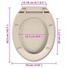 vidaXL Soft-Close Toilet Seat Apricot Oval