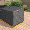 vidaXL Furniture Cover Black 260 x 210 x 80 cm 210D Oxford Fbric