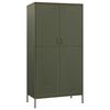 vidaXL Wardrobe Olive Green 90x50x180 cm Steel
