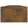 vidaXL Monitor Stand Smoked Oak 110x23.5x9 cm Engineered Wood