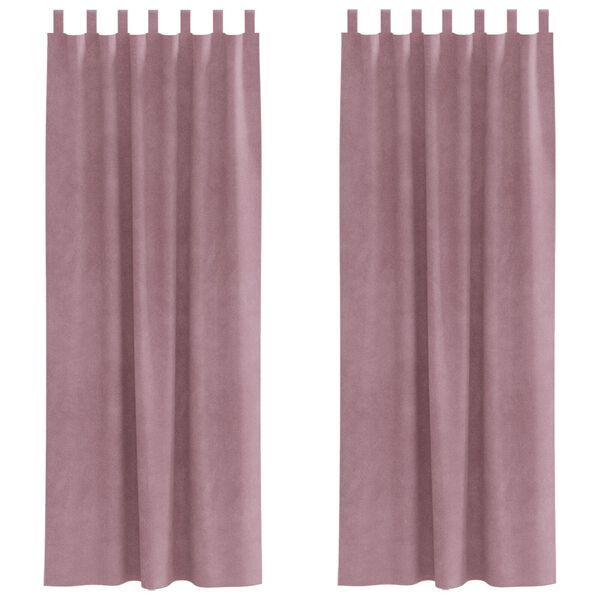 vidaXL Blackout Curtains 2 pcs Dark Pink 140 x 245 cm Velvet