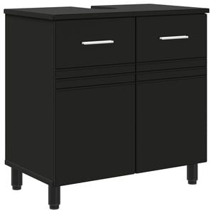 vidaXL Bathroom Vanity Unit Black 60 x 35 x 60 cm Engineered Wood