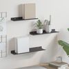 vidaXL Floating Shelf Wall-mounted 3 pcs Black 40 x 9 x 2.5 cm Steel