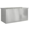 vidaXL Outdoor Storage Box Silver 100 x 50.5 x 50 cm Steel