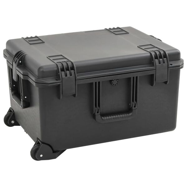 vidaXL Portable Flight Case Black 62.5x49.5x37 cm PP