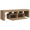 vidaXL TV Cabinet with LED Lights Artisan Oak 140x36.5x40 cm Engineered Wood