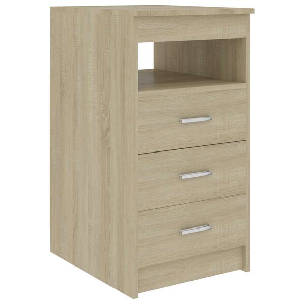 vidaXL Drawer Cabinet Sonoma Oak 40x50x76 cm Engineered Wood