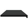 vidaXL Window Sill Black with Wood Grain 160 x 40 x 4.5 cm