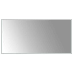 vidaXL LED Bathroom Mirror Transparent 100 x 50 cm Tempered Glass