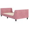 vidaXL Children's Bed Frame with Headboard Pink 90 x 200 cm Velvet