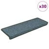 vidaXL Stair Mats 30 pcs 65x21x4 cm Dark Green Rectangular Edge