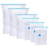 vidaXL Storage Bags Wall-mounted 5 pcs Transparent and Blue 60 x 40 cm