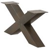 vidaXL Coffee Table Legs X-Shaped 2 pcs Natural Steel 70x(30-31) cm Steel