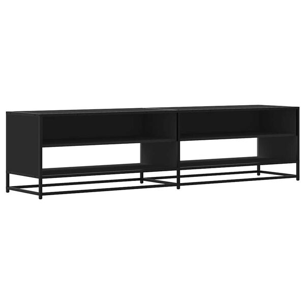 vidaXL TV Cabinet Black 180.5x40x46 cm Engineered Wood