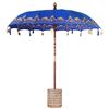 vidaXL Balinese Parasol with Base Blue 215 x 215 x 260 cm