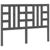 vidaXL Bed Headboard Grey 141x4x100 cm Solid Wood Pine