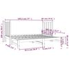 vidaXL Pull-out Day Bed without Mattress 2x(90x190) cm
